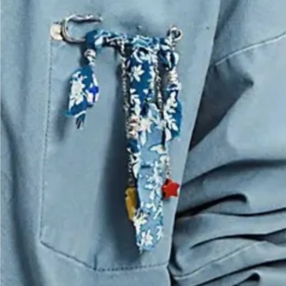 NWT Free People Treasure Me Brooch in Silver(Blue)